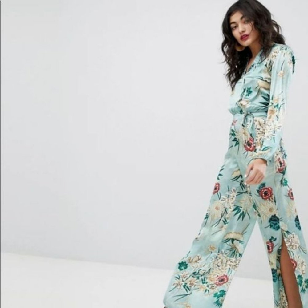RD & KOKO HIGH WAISTED WIDE LEG TROUSERS SIZE L